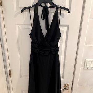 Brand new with tags - Beautiful halter style black chiffon dress